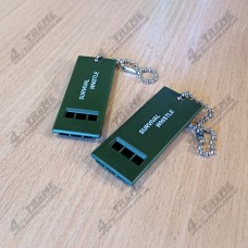 Свисток армейский трёх диапазонный с цепочкой, цвет олива